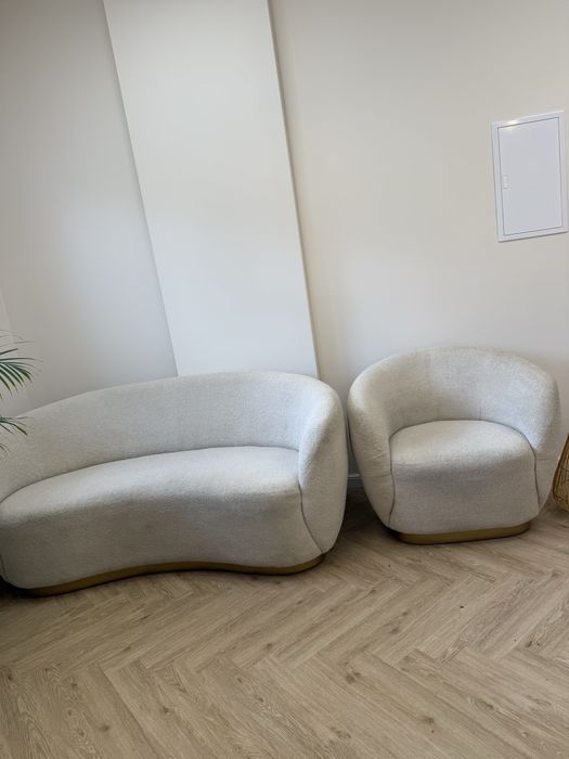 Kanapa 2-os plus fotel boucle