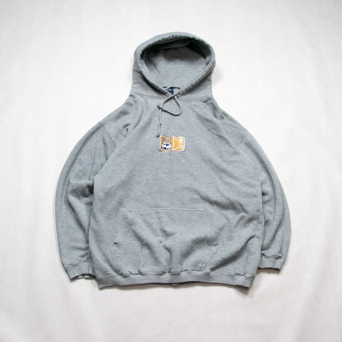 Split skate hoodie vintage boxy bluza z kapturem