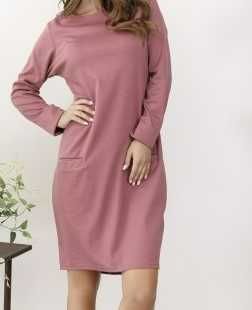 Темно-рожеве асиметричне трикотажне плаття (5xl)