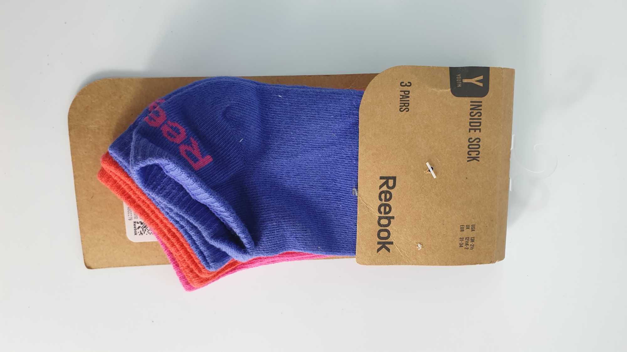 Reebok skarpetki bawełna rozmiar 31-34  3  pary
