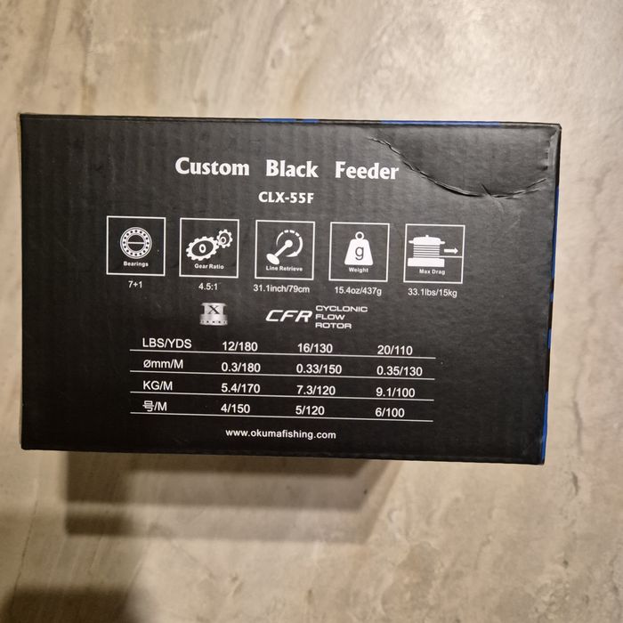 Kołowrotek Okuma Custom Black Feeder CLX-55