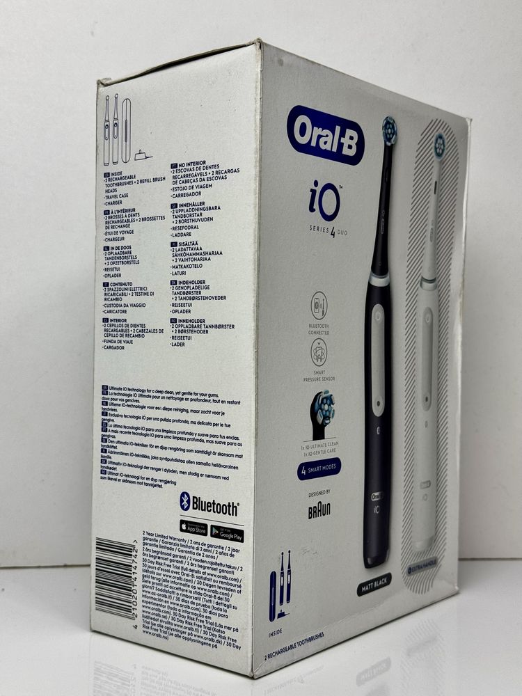 Нова Електрична зубна щітка ORAL-B iO SERIES 4DUO Black+White