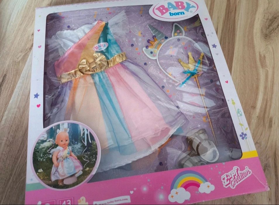 Nowy zestaw dla lalki Baby Born jednorożec