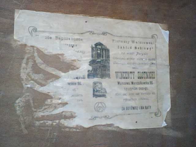 Tremo / Toaletka / Lustro z 1910 roku