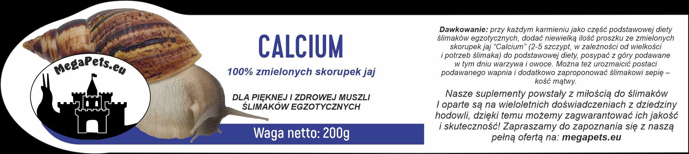 Calcium Wapń Sepia Ślimak Achatina Lissachatina Archachatina Suplement