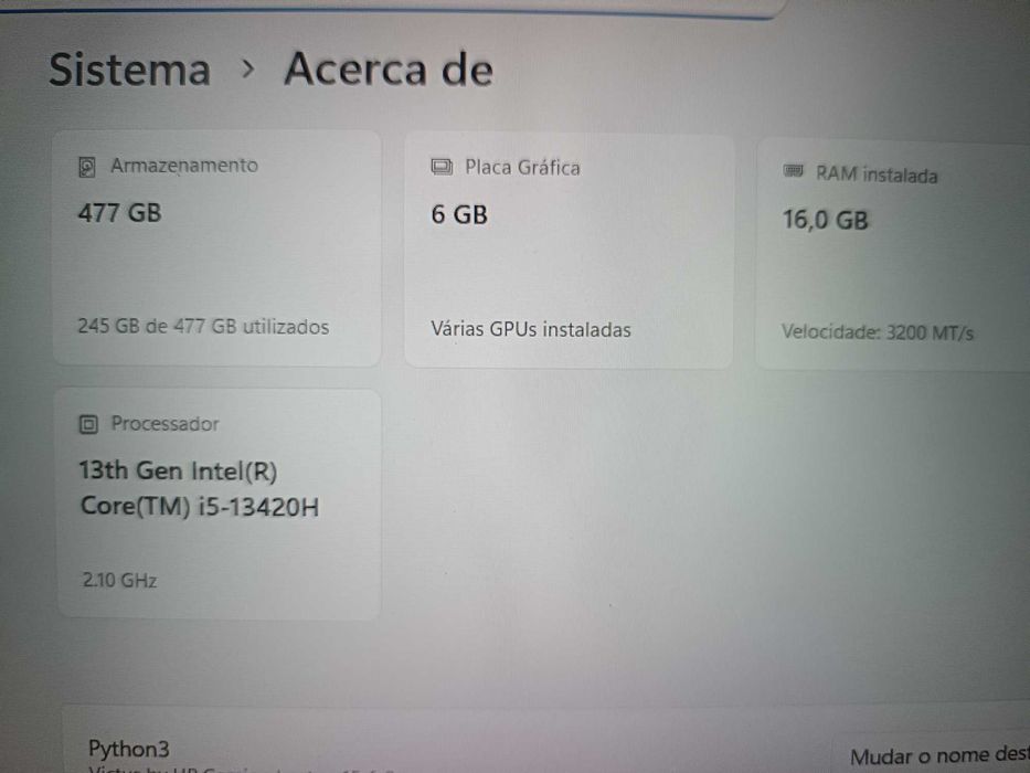 Portátil Gaming HP Victus