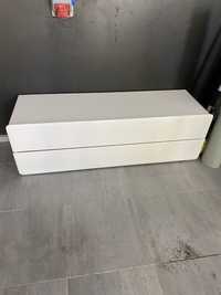 Szafka Komoda biała dwie szuflady