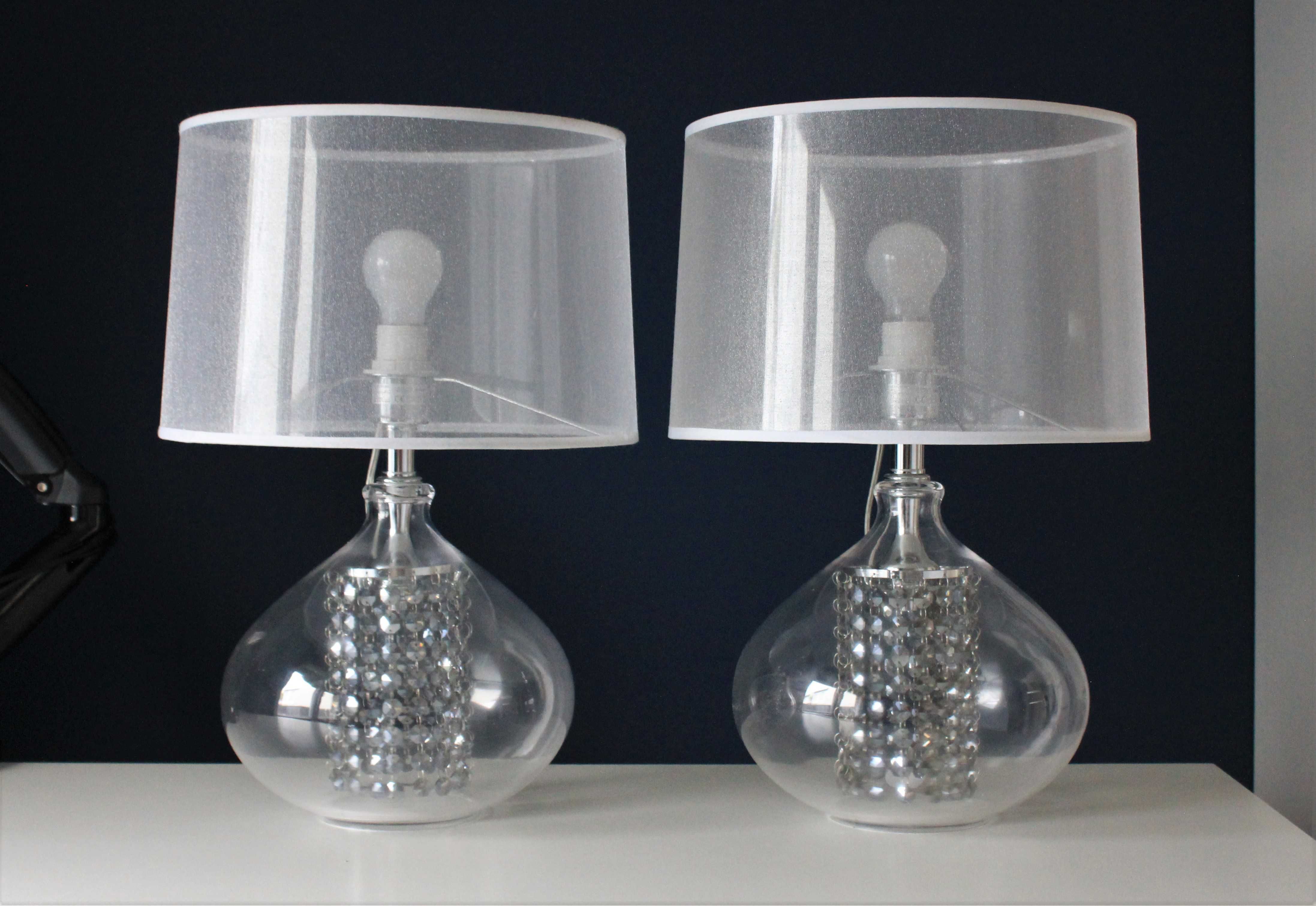 Lampa stołowa z abażurem, duża
