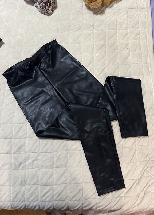 Шкіряні штани лосіни H&M