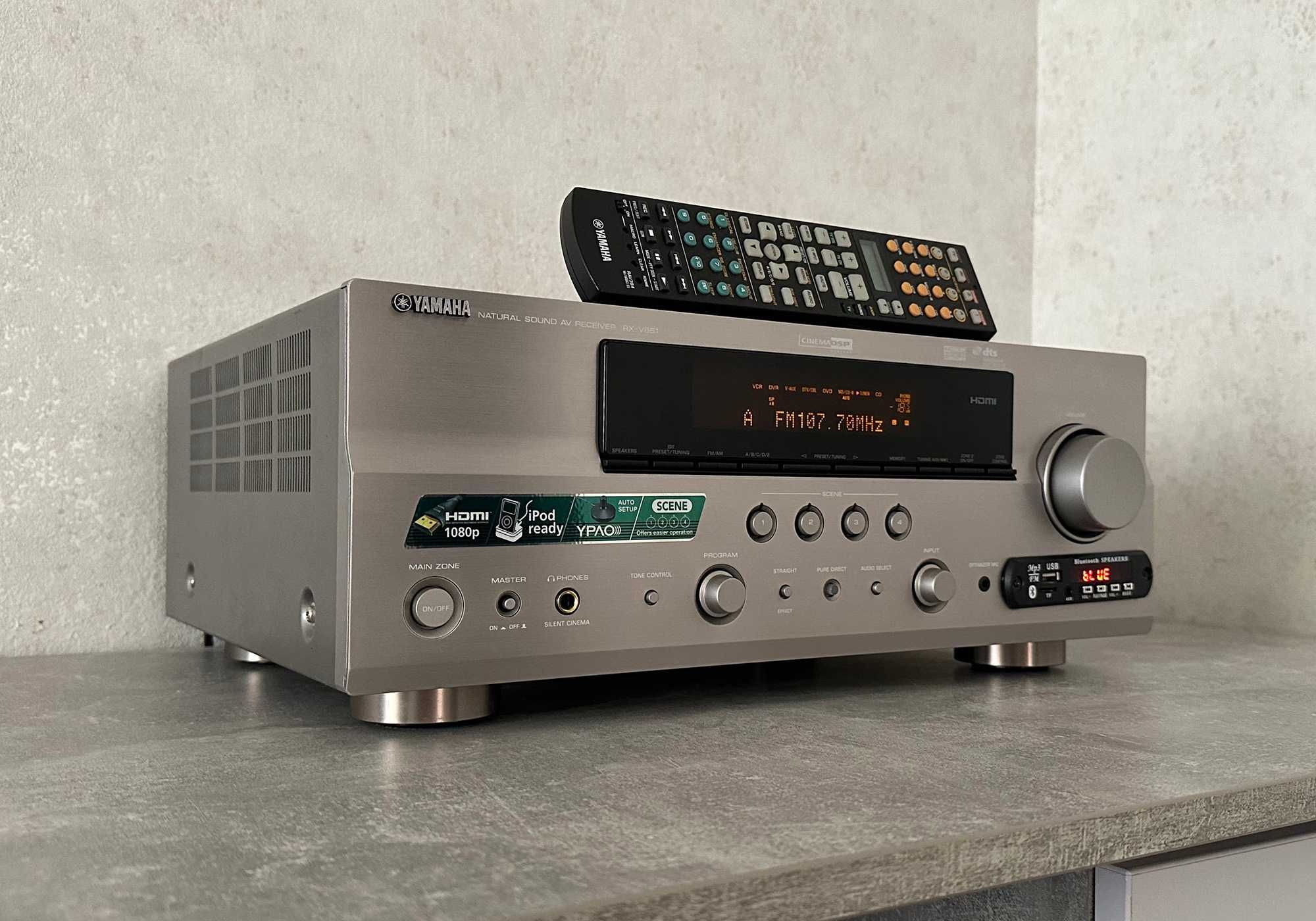 Ресивер Yamaha RX-V661 (7 × 140 Вт / USB / BlueTooth / ЦАП / FM-тюнер)