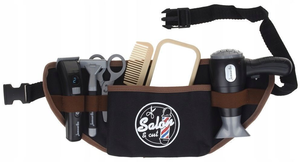 Barber Pas Zestaw Fryzjerski 10El Suszarka Na Baterie  Mały Fryzjer