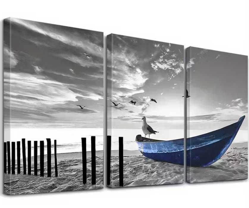 Nowe 3 obrazy na płótnie morze