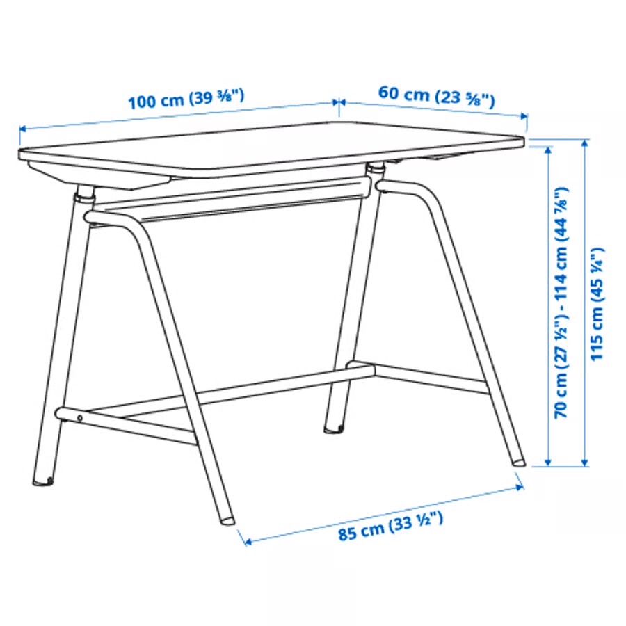 IKEA GLADHÖJDEN biurko regulowane do pracy na stojąco