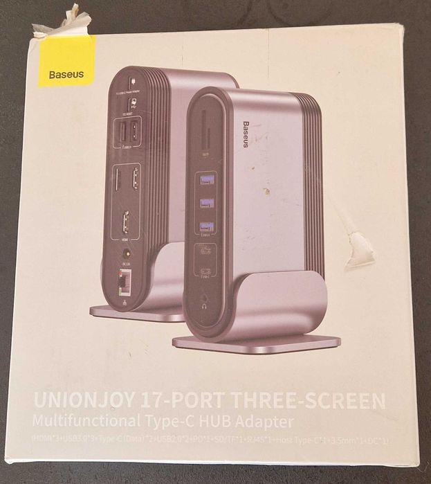 Baseus HUB Stacja Dokująca Type-C Adapter CAHUB-BG0G