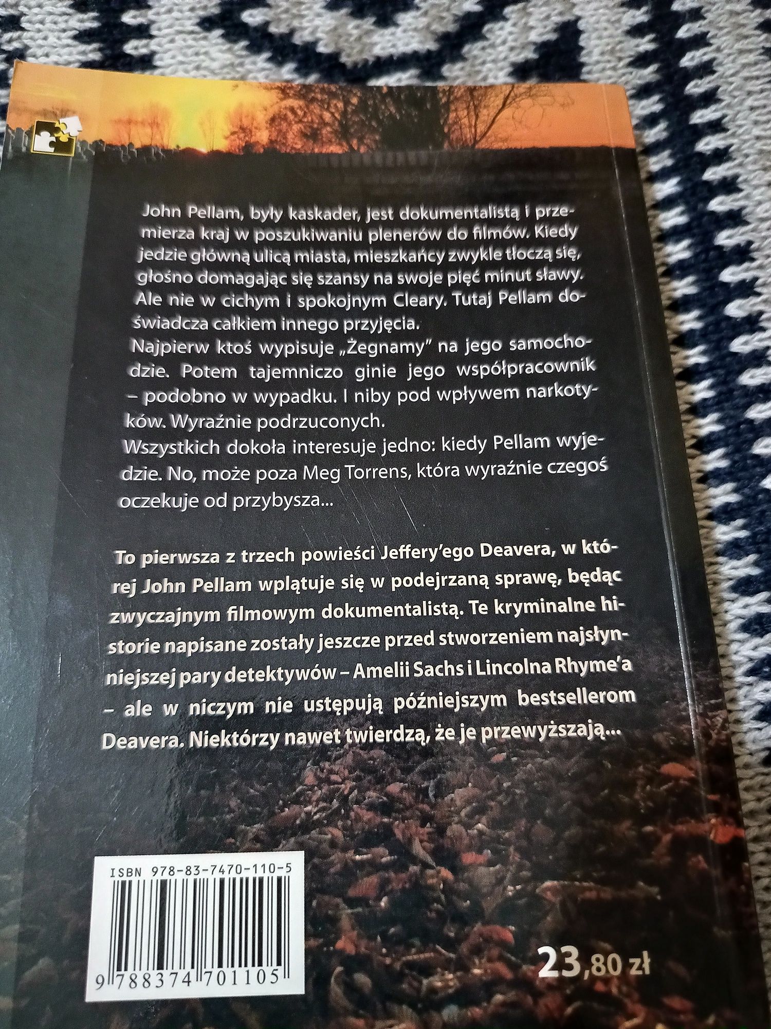 Jeffery Deaver zestaw thrillerów Płytkie groby Łzy diabła Lekcja jej