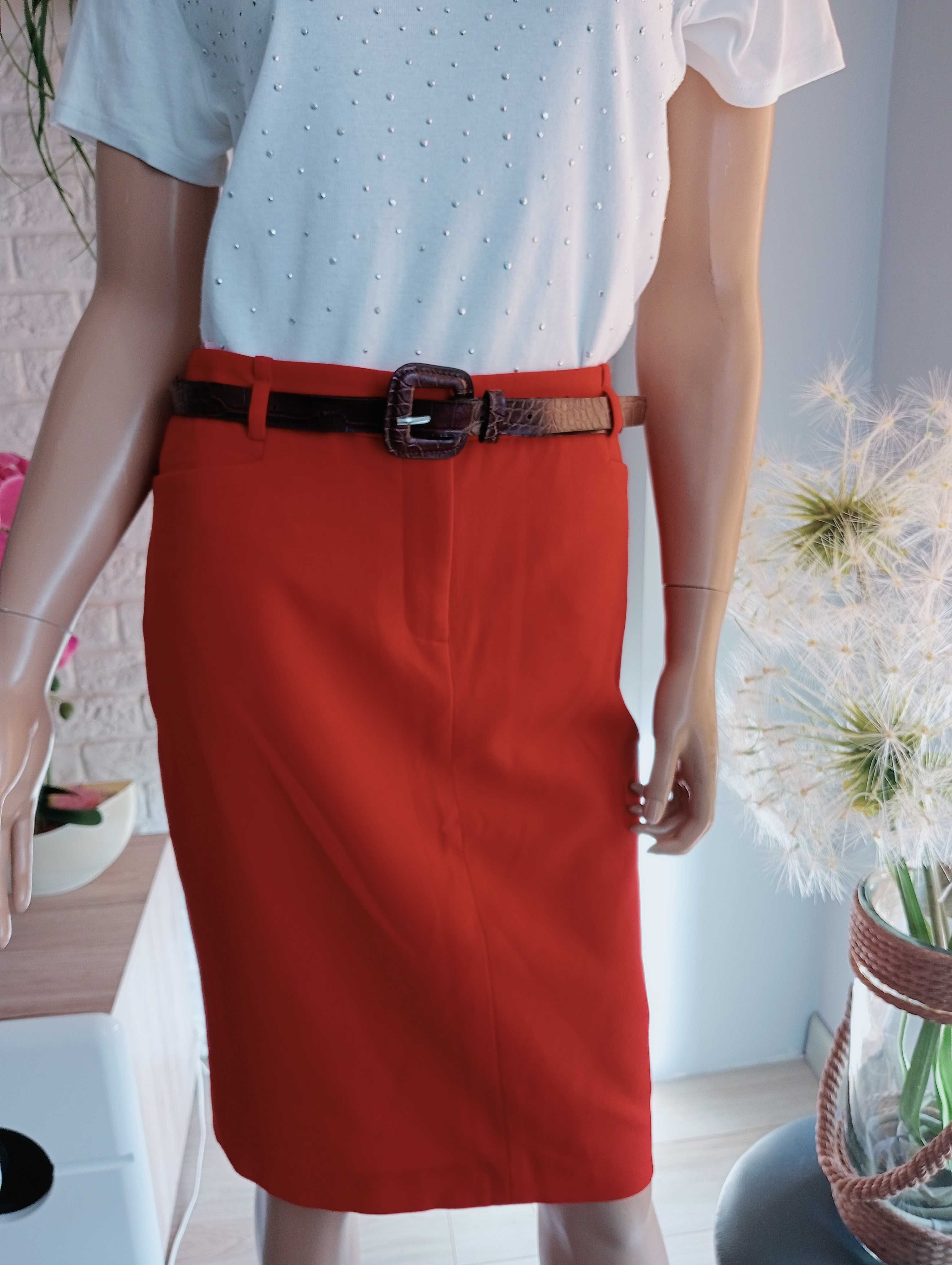 Calvin Klein spódniczka ołówkowa damska czerwona M/38/10