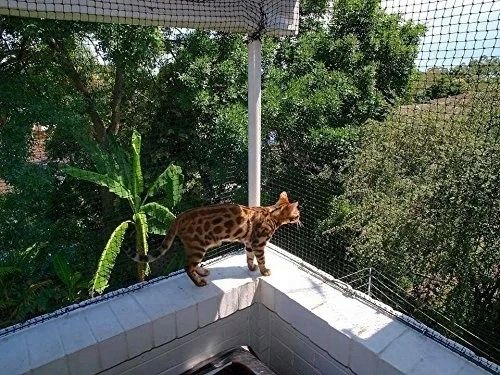 Siatka Na Balkon Z Drucikiem Premium Dla Kota Bez Wiercenia Zestaw 2x3