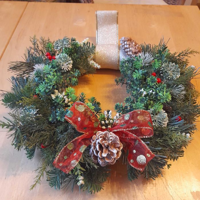 Wianek adwentowy do powiedzenia na drzwi hand made WYPRZEDAŻ