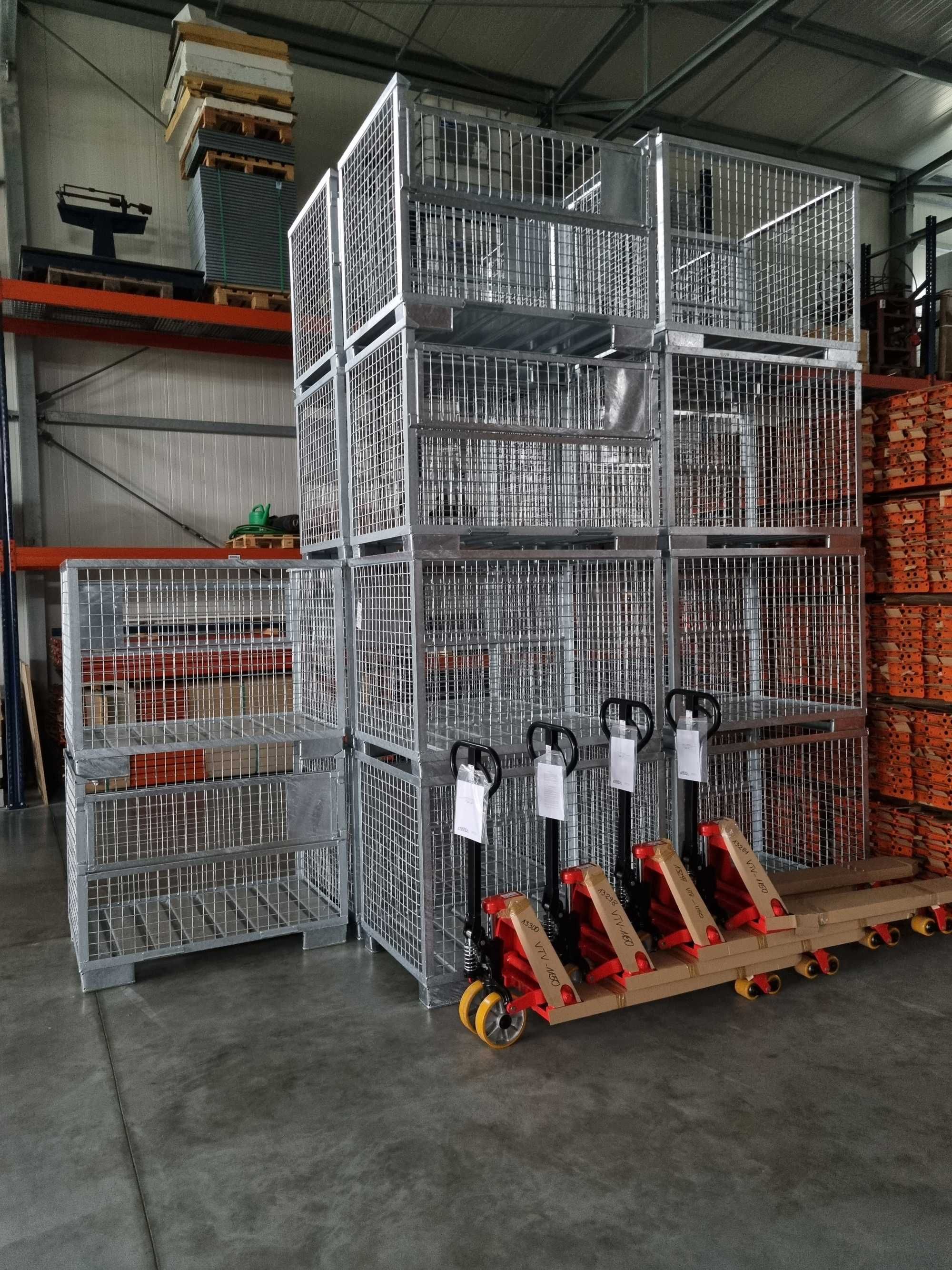 Pojemnik siatkowy ocynk gitterbox paleta metalowa NOWA