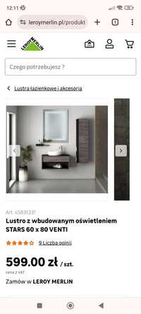 Lustro z wbudowanym oświetleniem