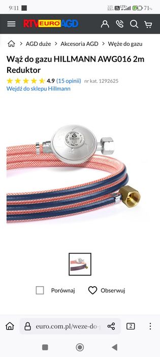 Wąż do kuchenki Nowy nie używany