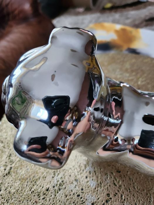 Skarbonka srebrna mops