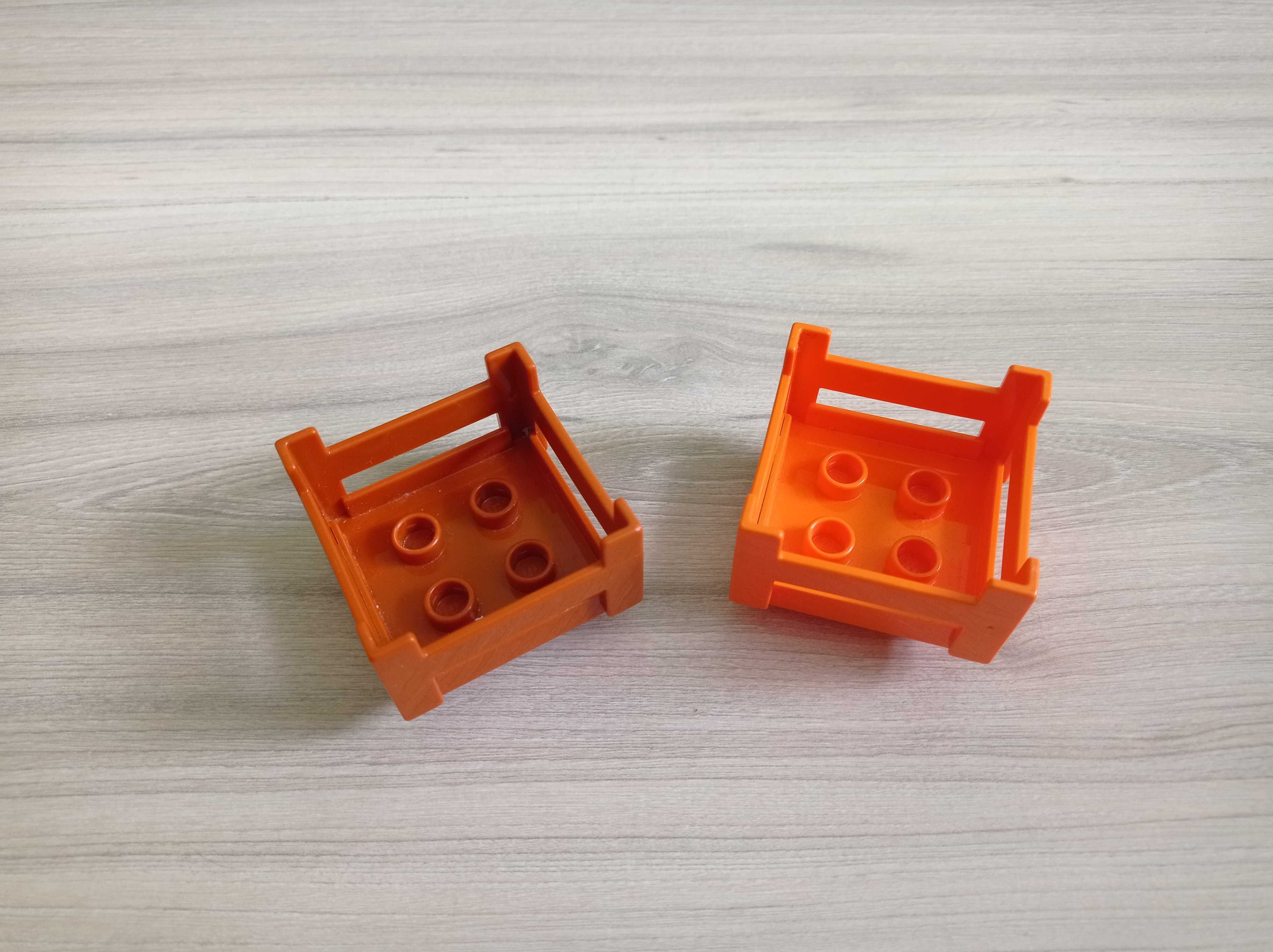 Lego Duplo skrzynka, skrzynia pomarańczowa i brązowa - nr 6446