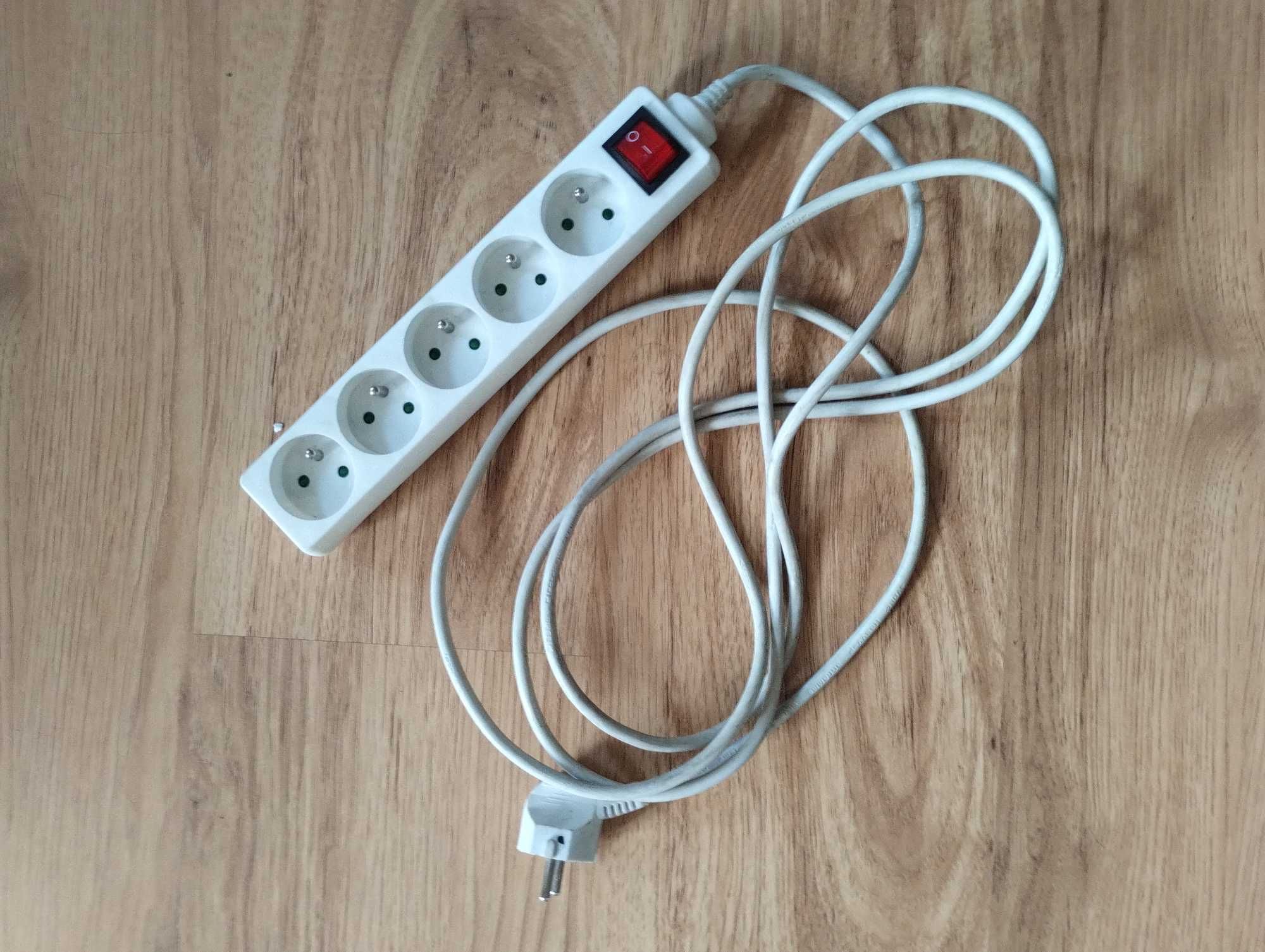 Listwa zasilająca przedłużacz sieci. 5 gniazd 3 m Zext DX5FSA-3 Okazja