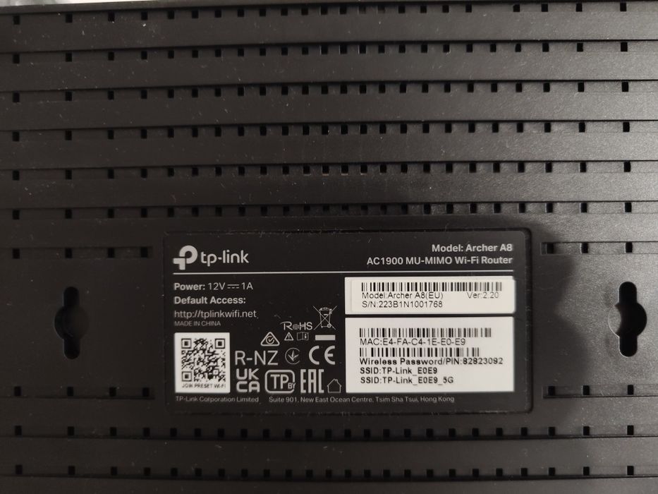 Router TP-LINK Archer A8 2.4 / 5 GHz (DualBand)