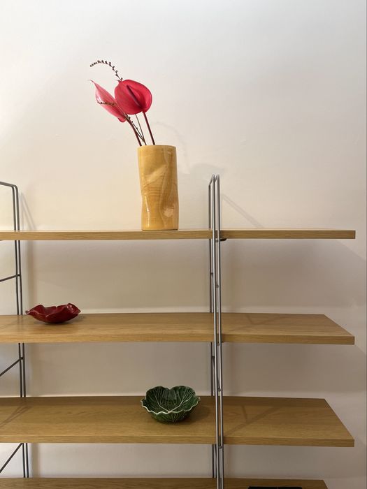 Vintage IKEA Enetri Bookcase 1990 - Metal & Wood Shelf