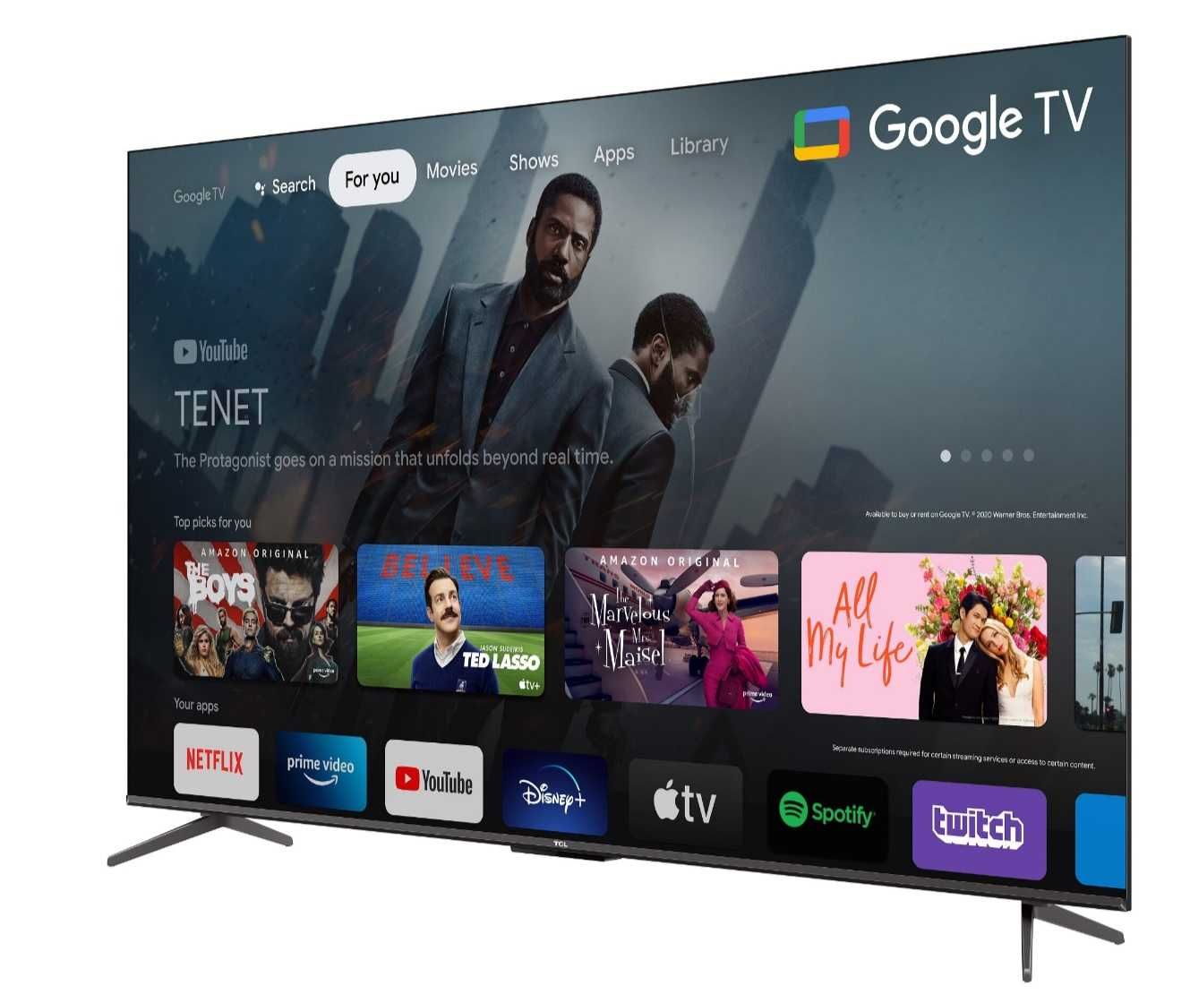 Telewizor TCL 43P735  LED 4K Google TV Dolby Atmos, DVB-T2/HEVC/H.265