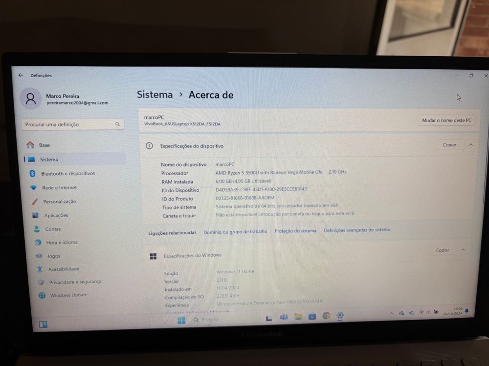 Asus VivoBook em bom estado