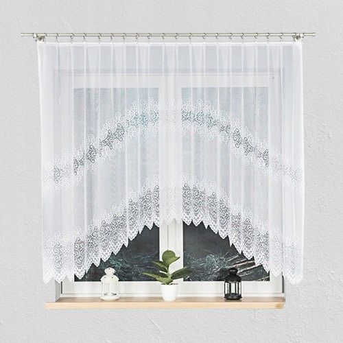 Firana do pokoju Walencja żakard 150x250cm biała na żabki