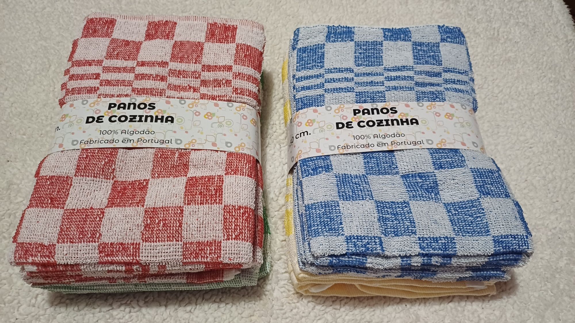 Panos de cozinha com quadrados - novos