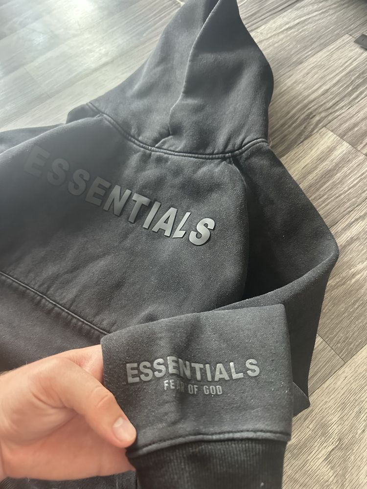 Худи essentials fear of god черного цвета С розмір