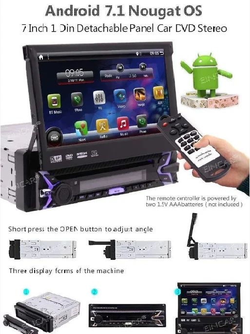 Автомагнитола 1Din Pioneer 7130 Выдвижной экран
