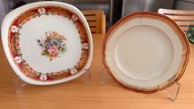 Pratos decorativos Vista Alegre e Limoges pintados à mão