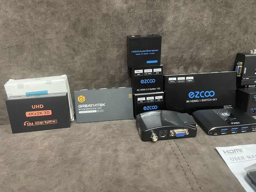 Перемикачі , свічі hdmi ,kvm, hdmi ,usb, display port