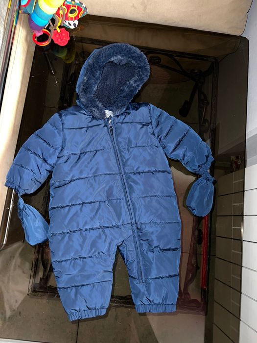 Зимовий комбінезон для хлопчика 9-12 12-18 куртка штани на флісі 80-86