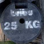 Obciążenia 25 kg z rączką 4zl za kilogram