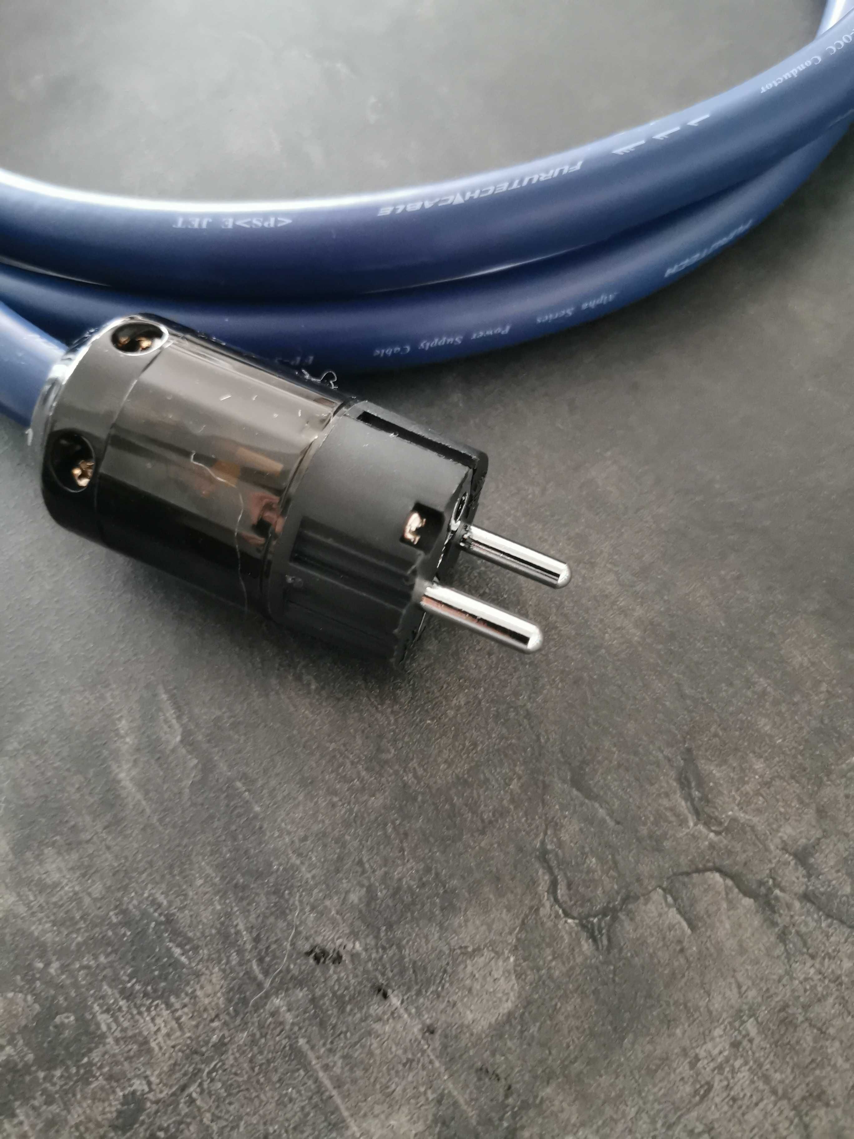Kabel zasilający Furutech FP-3TS20, 2m konfekcja miedź rodowana