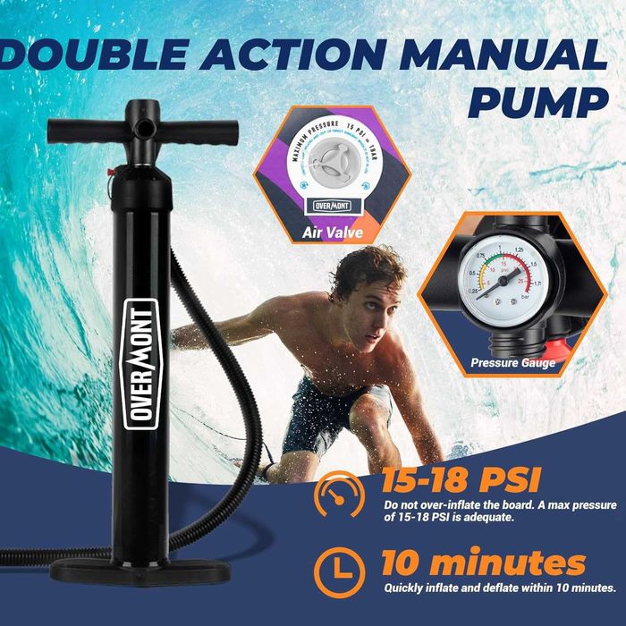 Сап SUP дошка Overmont комплект надувної дошки для веслування стоячи