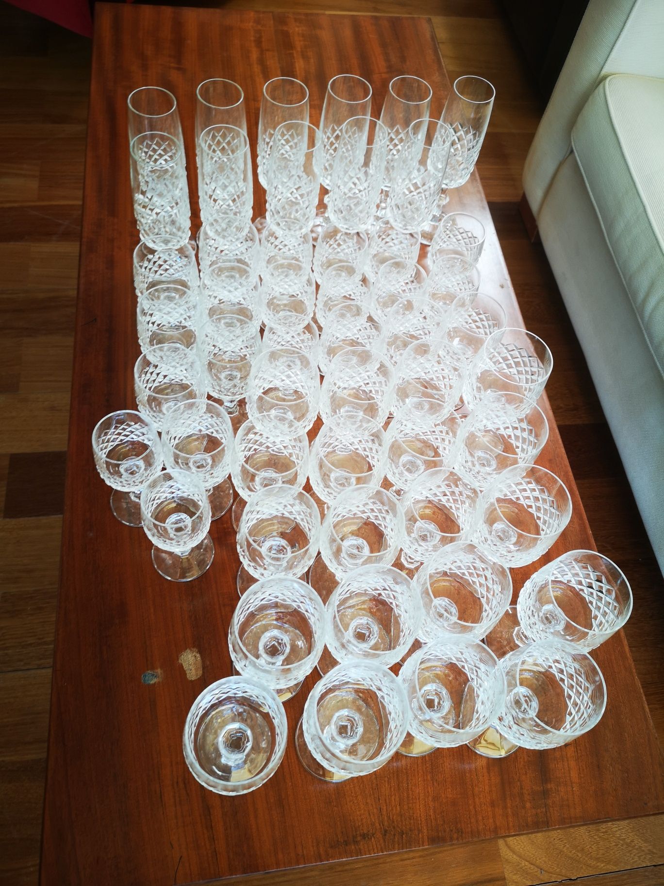 Grande lote copos cristal