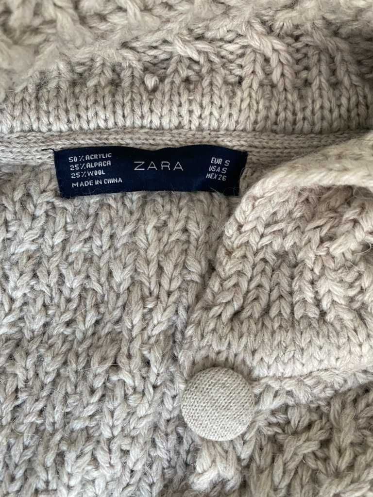 Кофта, пальто Zara, S розмір, натуральний склад-  50% вовна та альпака