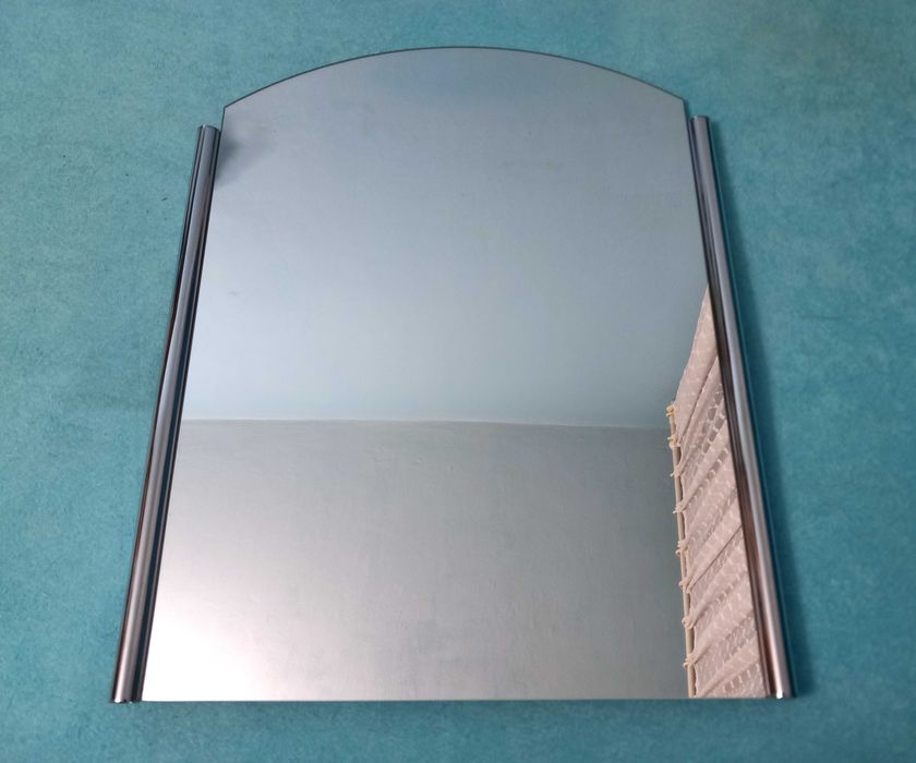 Lustro łazienkowe stelaż chromowany uchwyt uchylny 53x46x6cm