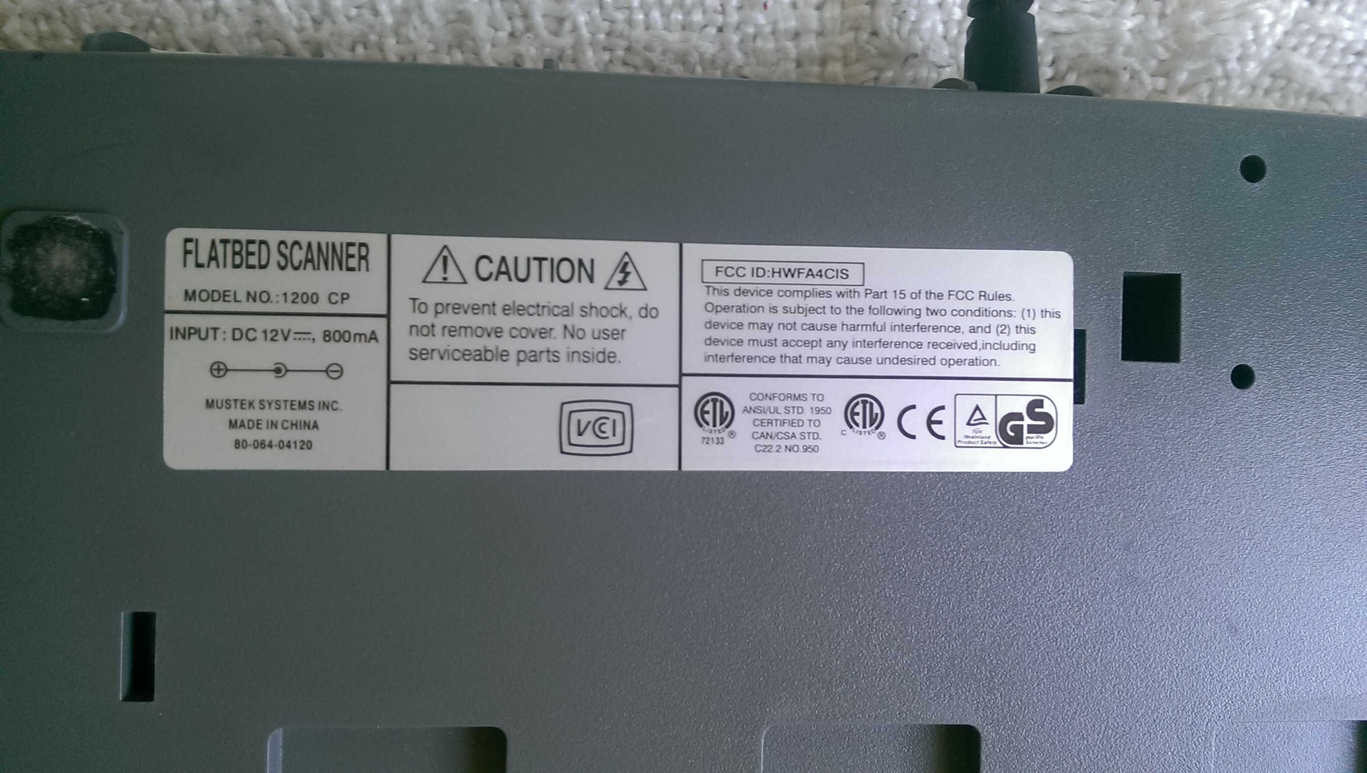 Skaner Mustek 1200 CP