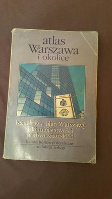 Mapa Warszawy stara z 1993 roku