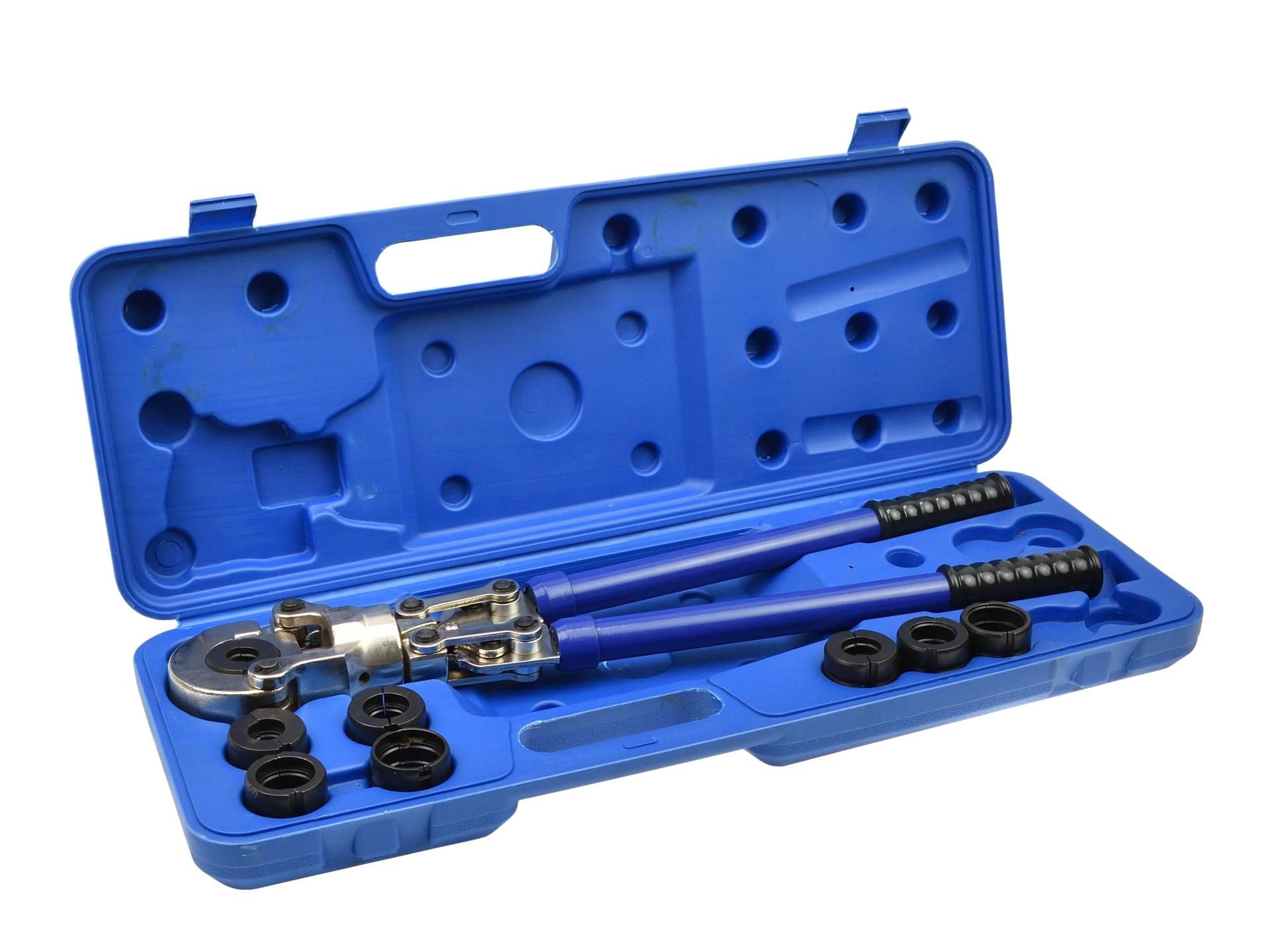 Zaciskarka hydrauliczna do zaciskania złączek PEX-AL-PEX+8 matryc Geko