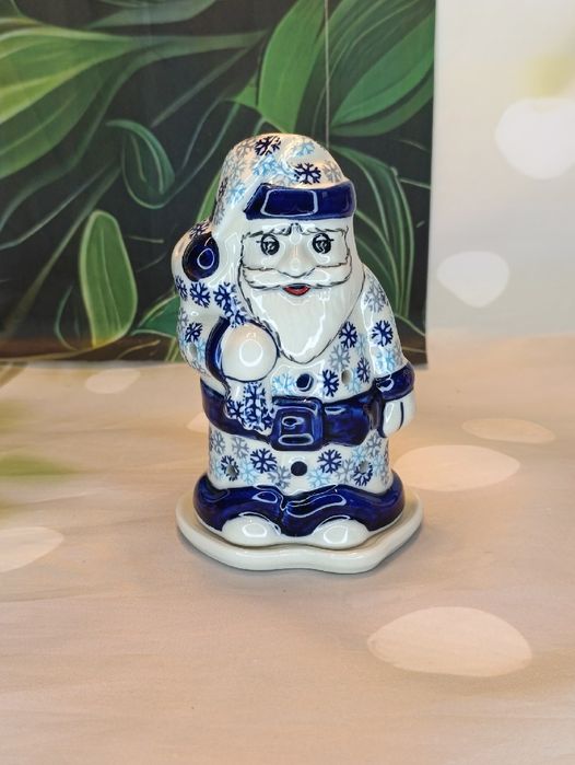 Lampion ceramiczny Mikołaj 20 cm Bolesławiec