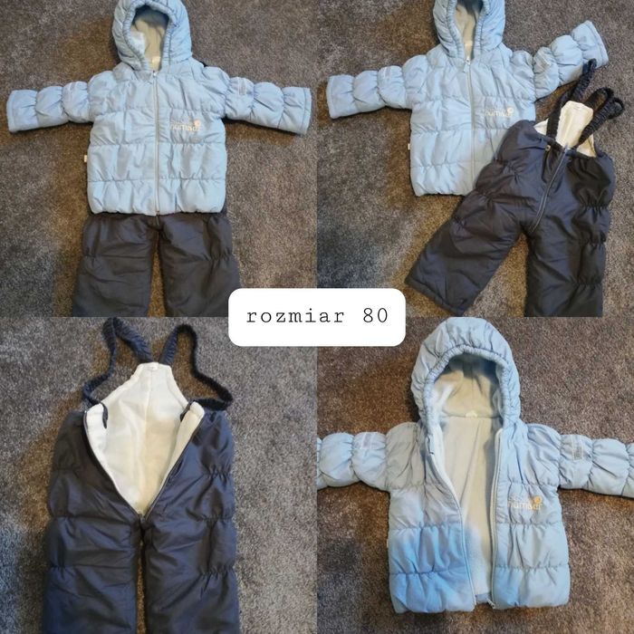 Kombinezon zimowy r. 80 dla chłopca kurtka+spodnie